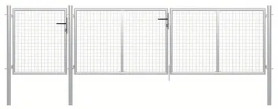 Immagine prodotto di Porta per giardino – Porta d'ingresso per giardino – Cancello – Porta in acciaio per esterni – 400x100 cm – Resistente alla ruggine