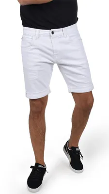 Produktbild von INDICODE IDHallow Herren Jeans Shorts Kurze Denim Hose mit Destroyed-Optik und Stretch