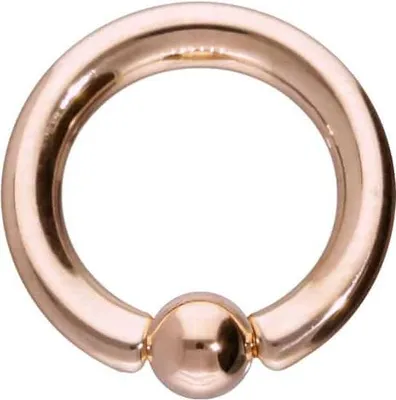 Produktbild von Intim-Piercing, Septum Piercing 14/18 Karat Gold Klemmkugelring 18 Karat | RoséGold Innendurchmesser: 6mm | Stabstärke: 1,2mm