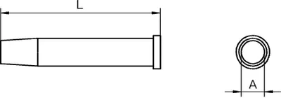 Produktbild von Weller Lötspitze Serie XT, Rundform, XT DS/Ø 5,0 mm, gerade T0054471799