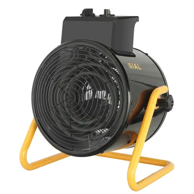 Immagine prodotto di SIAL Termoventilatore elettrico da cantiere 9000 W - Per 55 m², aerotermico con termostato, nero - Ideale per garage, cantina, officina