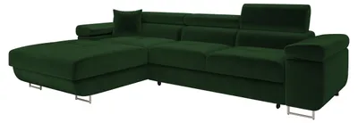 Produktbild von MIRJAN24 Ecksofa Torezio Mini, Stilvoll Eckcouch mit Bettkasten und Schlaffunktion, Einstellbare Kopfstützen, 280x170x70-90 cm (Farbe: Polo 889, Seite: Links)