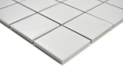Produktbild von Handmuster Keramik Mosaik Fliese altweiß RUTSCHEMMEND RUTSCHSICHER Fliesenspiegel Küche Bad - MOS14-0111-R10_m