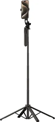 Immagine prodotto di Bastone per selfie Wh181-Y1S Treppiede telescopico in lega di alluminio da 1,75 m con supporto per telefono - Nero