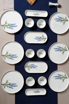 Image de Hermia Concept, ensemble de petit-déjeuner (16 pièces) en porcelaine 100%, compatible avec le micro-ondes et le lave-vaisselle
