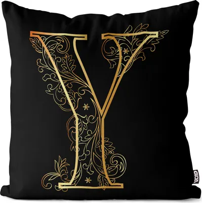 Produktbild von VOID Y Buchstabe Floral Vintage Kissenbezug Kissenhülle Sofakissen Kissen Deko Outdoor-Kissen Dekokissen