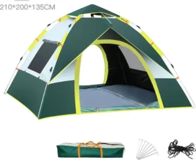 Produktbild von Automatisches Familien-Campingzelt, groß, UV-Schutz, wind- & regendicht, Schnellaufbau, Moskitonetz