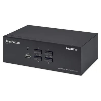 Image de MANHATTAN KVM Switch 4-Port Dual-Monitor HDMI 4K@30Hz