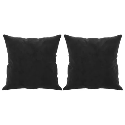Image de Coussins décoratifs lot de 2 Noir 40x40 cm Velours