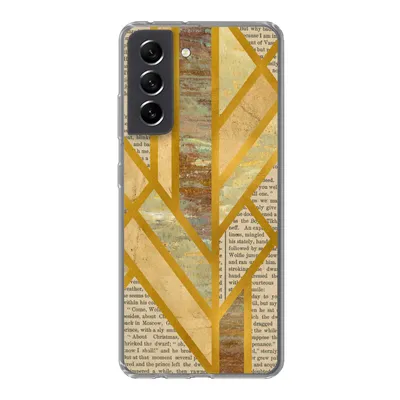 Produktbild von MuchoWow® Handyhülle Schutzhülle Hülle für Samsung Galaxy S21 FE Gold - Marmor - Vintage Silikon Softcase Handy Hülle - Mobiltelefonhülle