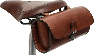 Productafbeelding van Zadeltas leer vintage - Bruin - 20 x 10 x 5,5 cm