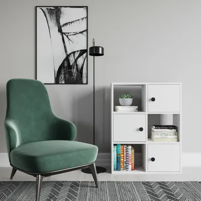Produktbild von Decorotika Tilton Bücherregal Melaminbeschichtet, Höhe 93 cm | Weiß