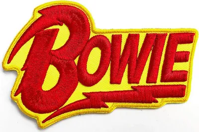 Image de David Bowie - Logo 3D - Ecusson thermocollant "Diamond Dogs", tissu tissé RO8609 (taille unique) (Rouge/Jaune)