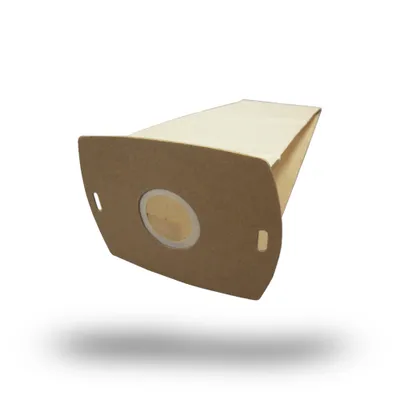 A vacuum cleaner bag is shown against a white background.