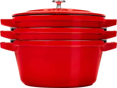 Produktbild von Zwilling STAUB LA COCOTTE - Gemischtes Set - Kirsche (Obst) - Gusseisen - Emaille - Rot - Gusseisen
