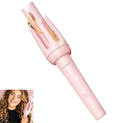 Produktbild von Lockenstab, 32mm, automatische Abschaltung, Verbruehungsschutz, rotierender Lockenstab zum Haarstyling, rosa