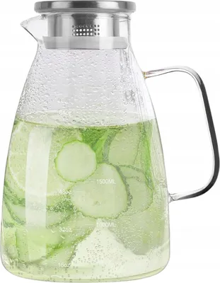Zdjęcie produktu dla Yirilan Karafka Szklana 2L Z Pokrywką Odporna Na Wysokie Temperatury