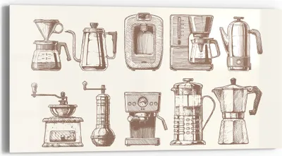 Produktbild von DEQORI Glasbild Echtglas 60x30 cm 'Kaffeekunstwerke' Wandbild Bild modern Deko