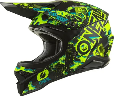 Produktbild von O'NEAL Motocross Helm 3SRS Assault V.22 , Schwarz Neongelb, L