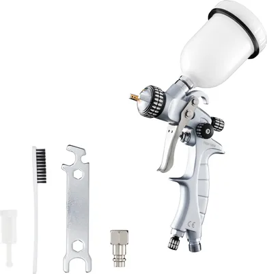 Produktbild von Benbow Lackierpistole PK60, Set 7-tlg., 0,8mm Düse im set, Behälter 600ml, Druck 2 Bar