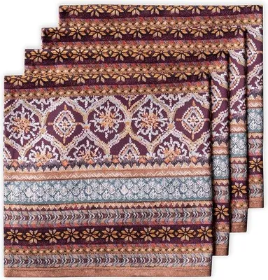 Immagine prodotto di Morbidi tovaglioli di cotone 45x45 cm rosso-verde per Natale