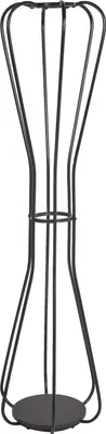 Produktbild von BELIANI Mantelständer, schwarzes Metall, 165 cm, freistehend, Jackenständer, industriell, modern, dekoratives Akzentstück, Flur-Accessoires