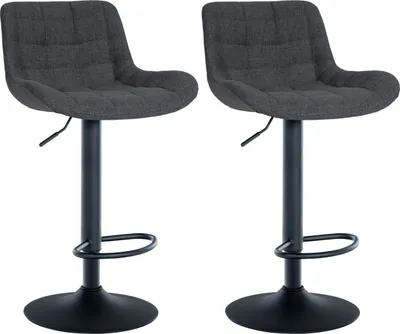 Produktbild von 2er Set Barhocker Tover Stoff schwarz