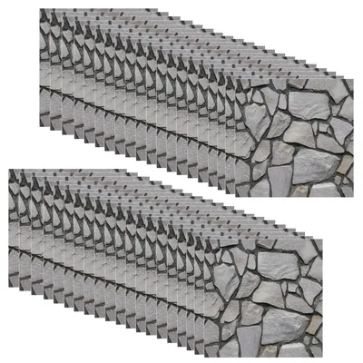 Produktbild von 40 Stück 3D-Wandpaneele in Steinoptik, selbstklebend, 30 x 30 cm, Kunststoff-Wandverkleidung, wasserfeste PVC-Ziegelsteintapete für den Innen-, Außenbereich und gewerbliche Nutzung