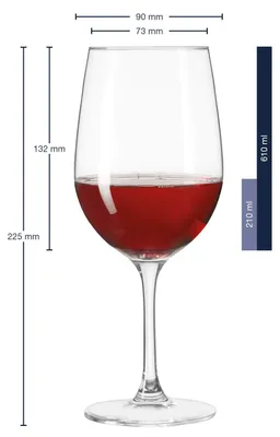 Zdjęcie produktu dla LEONARDO 061449 Kieliszek do czerwonego wina Ciao+ XL, szkło, 610 ml, wys. 22,5 cm, przezroczysty (6 szt.)