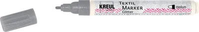 Produktbild von KREUL Textilmarker Glitter medium 2–4 mm - Silber