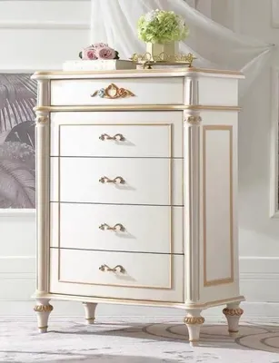 Produktbild von Klassische Weiße Kommode Designer Kommodenschrank Stauraummöbel