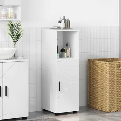 Productafbeelding van Maison Exclusive - Badkamerkast, wit, 30 x 35 x 95 cm, materiaal: houtvezel, metaal