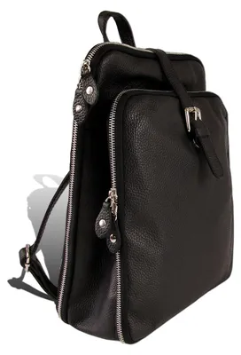 Produktbild von Cityrucksack schwarz Toscanto Rucksack Leder D2ORTM102RS