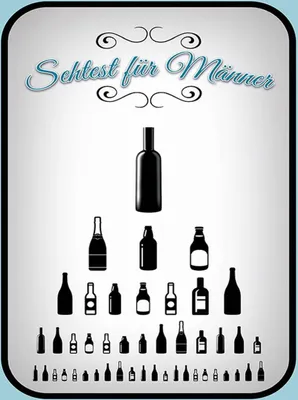 Produktbild von vianmo Holzschild 40x30 cm Sehtest für Männer Bier Alkohol