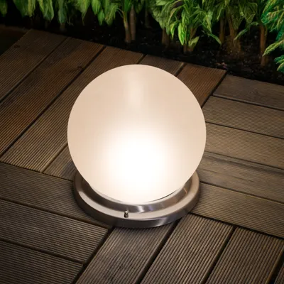 Produktbild von Solar Leuchtkugel LIANA 25 multicolor Edelstahlsockel Fernbedienung 102658