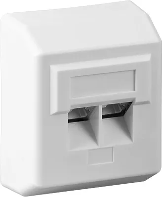Obrázek produktu pro PremiumCord Zásuvka 2xRJ45 na omítku, UTP Cat5e