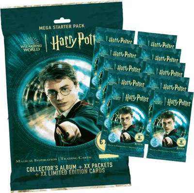 Produktbild von Harry Potter Karten - Magical Inspiration Trading Cards Sammelkarten - 1 Starter + 10 Booster