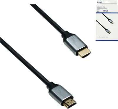Produktbild von MAG HDMI-8K-1KB, 1 m, HDMI Typ A (Standard), HDMI Typ A (Standard), 3D, 48 Gbit/s, Grau, Schwarz