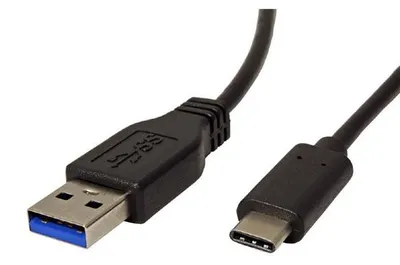 Immagine prodotto di Cavo USB (3.1), USB A M - USB C (M), 0,5 m, rotondo, nero, sacchetto di plastica