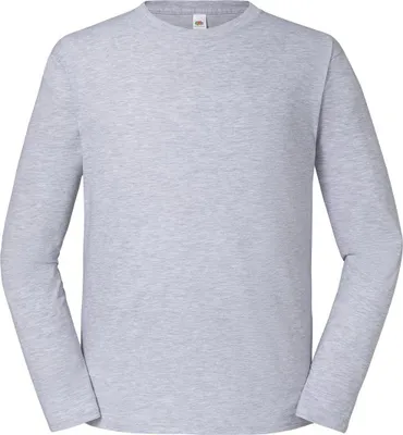 Produktbild von Fruit of the Loom - "Iconic 195 Premium" T-Shirt für Herren, Langärmlig RW11088 (4XL) (Grau meliert)