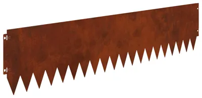 Obrázok produktu pre vidaXL Ohraničenie trávnika, 10 ks, 103 x 25 cm, oceľ, hrdzavá