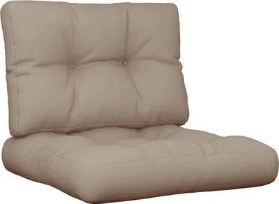 Produktbild von vidaXL Palettenkissen 2-tlg. Taupe Stoff