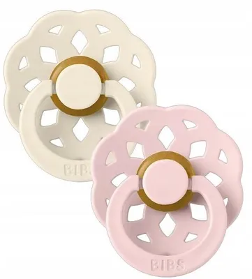 Obrázok produktu pre Podbradníky Boheme cumlík gumový 2ks 0-6 Ivory&Blossom