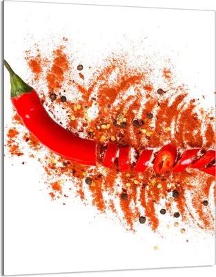 Produktbild von Herdabdeckplatte 40x52 Glaskeramikkochfeld Abdeckung Spritzschutz Glasplatte Deko Schneidebrett, Chili Gewürze