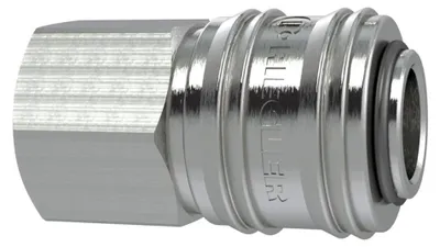 Produktbild von Riegler Schnellverschlusskupplung NW 7,2, Messing vernickelt, G 3/8 IG