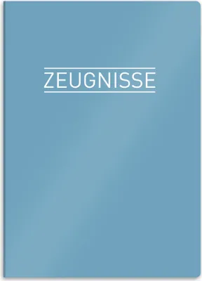 Produktbild von Blaue Dokumentenmap A4, steif, 20 Seiten, für Schüler