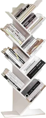 Immagine prodotto di Libreria a torre a 9 ripiani – libreria angolare autoportante – salvaspazio – 50 x 141,5 x 25 cm
