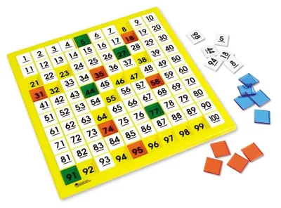 Immagine prodotto di Tabellone numerico educativo, modello "Hundreds", per bambini dai 5 anni in su, realizzato in plastica, multicolore