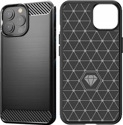 Obrázek produktu pro Karbonové pouzdro pouzdro pouzdro pro Iphone 13 Pro Black