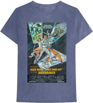 Produktbild von James Bond - "Moonraker" T-Shirt für Herren/Damen Uni RO3401 (XL) (Jeansblau)